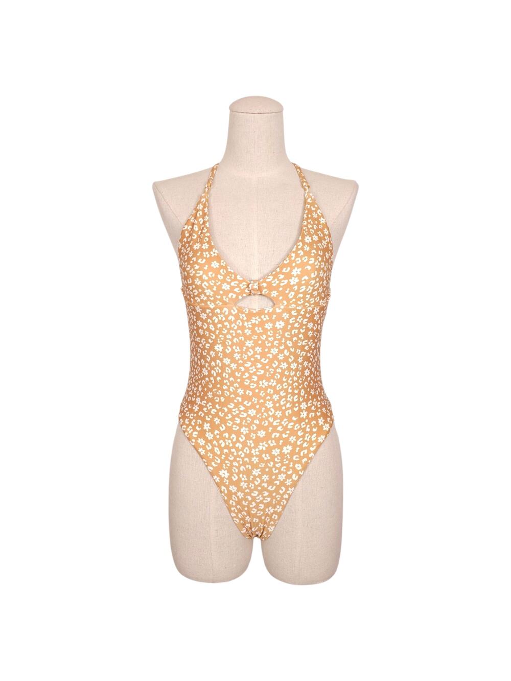 Midori One Piece Swimsuit Nala Golden Floral Print Sz Small